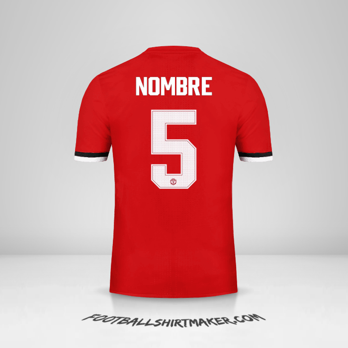 Jersey Manchester United Cup 2017/18 -  nombre - 5