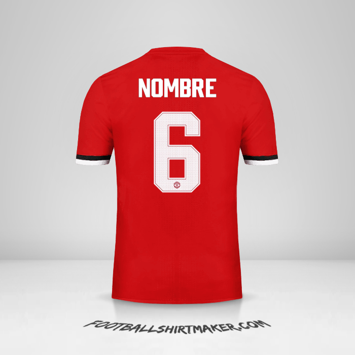 Camiseta Manchester United Cup 2017/18 -  nombre - 6