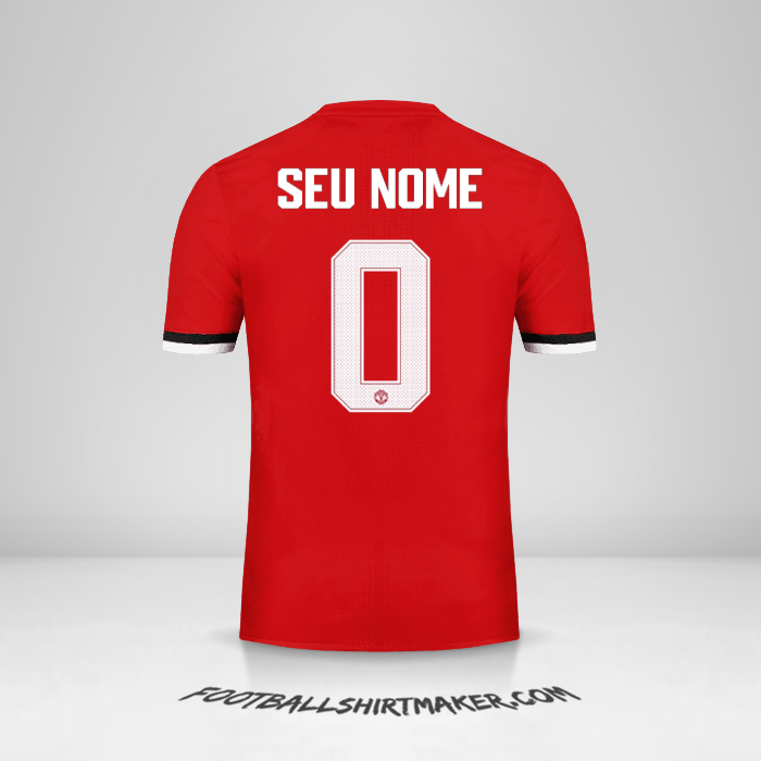 Camisa Manchester United Cup 2017/18 -  seu nome - 0