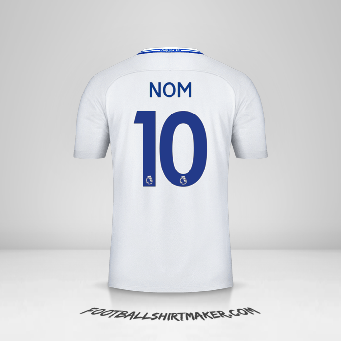 Maillot Chelsea 2017/18 Extérieur -  nom - 10