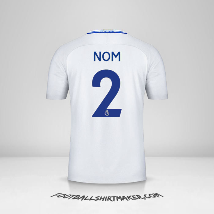 Maillot Chelsea 2017/18 Extérieur -  nom - 2