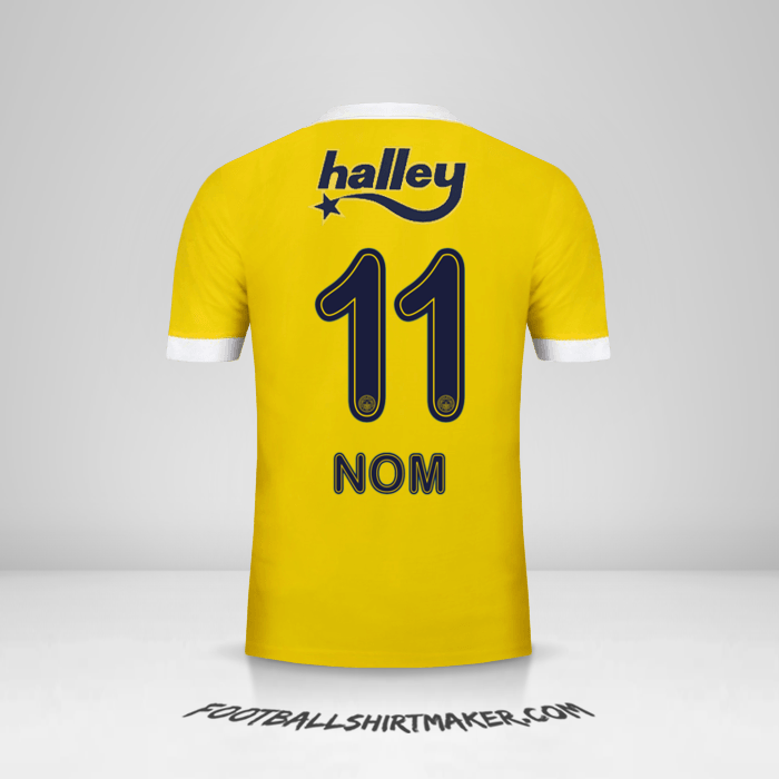 Maillot Fenerbahce SK 2017/18 Extérieur -  nom - 11