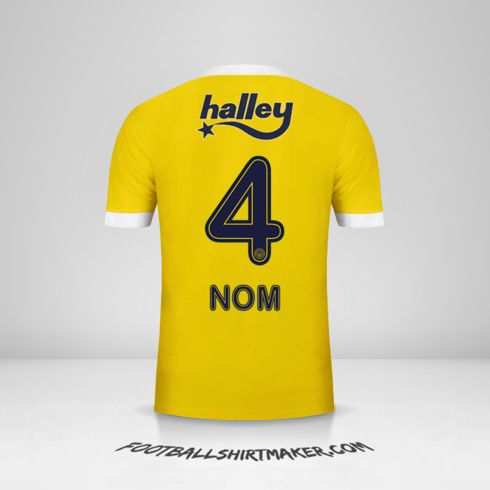 Maillot Fenerbahce SK 2017/18 Extérieur -  nom - 4