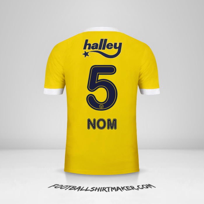 Maillot Fenerbahce SK 2017/18 Extérieur -  nom - 5