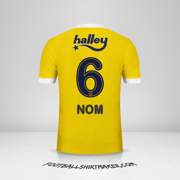 Maillot Fenerbahce SK 2017/18 Extérieur -  nom - 6
