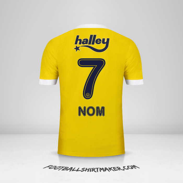 Maillot Fenerbahce SK 2017/18 Extérieur -  nom - 7