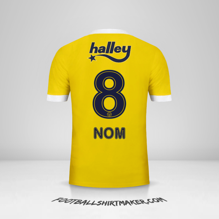 Maillot Fenerbahce SK 2017/18 Extérieur -  nom - 8