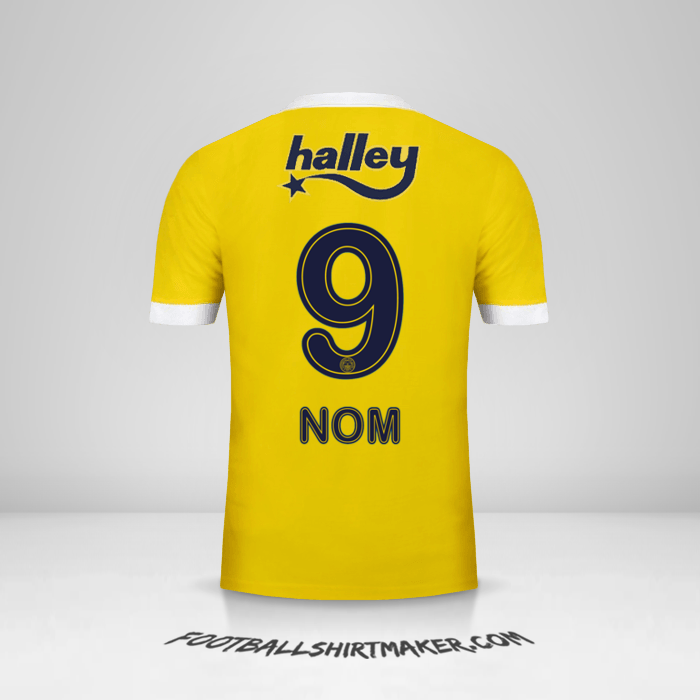 Maillot Fenerbahce SK 2017/18 Extérieur -  nom - 9
