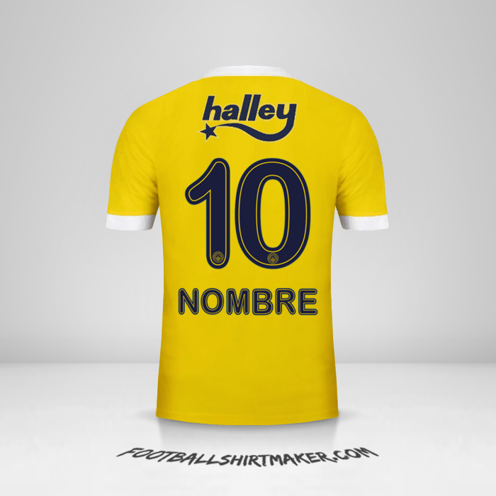 Jersey Fenerbahce SK 2017/18 Visita -  nombre - 10