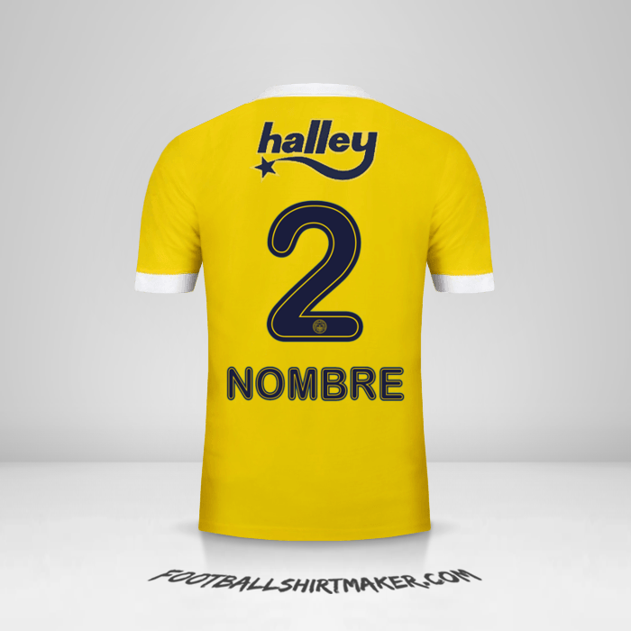 Jersey Fenerbahce SK 2017/18 Visita -  nombre - 2