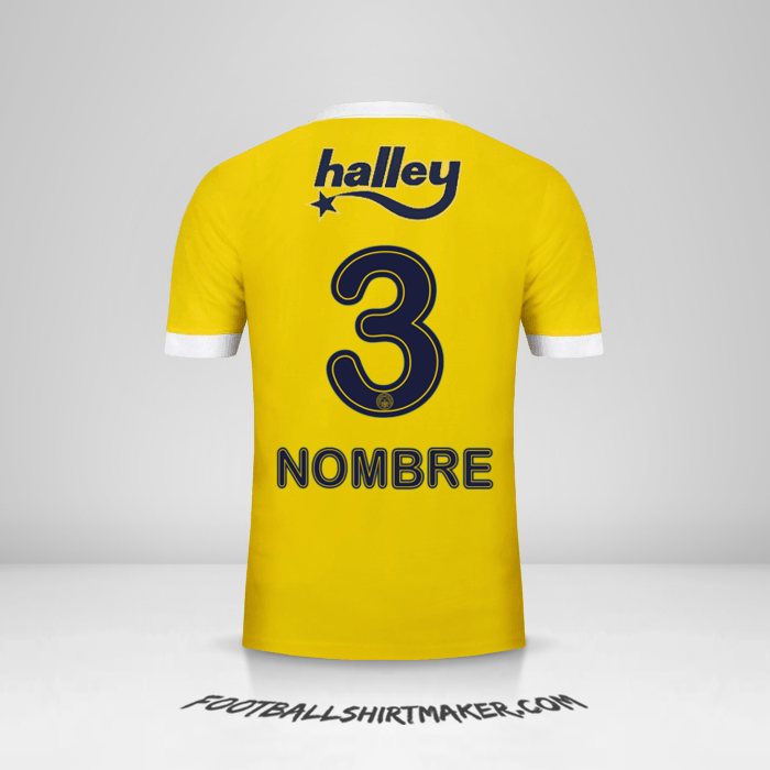 Jersey Fenerbahce SK 2017/18 Visita -  nombre - 3