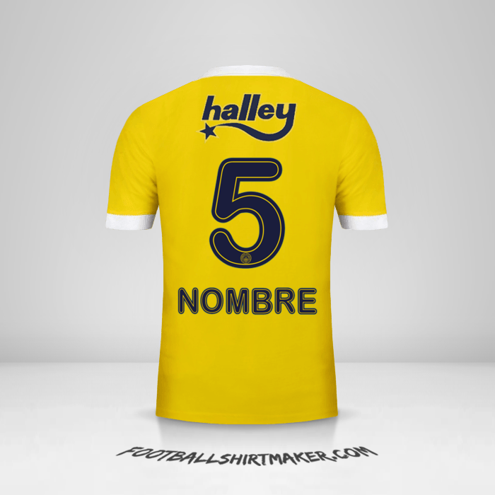 Jersey Fenerbahce SK 2017/18 Visita -  nombre - 5