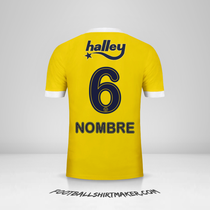 Jersey Fenerbahce SK 2017/18 Visita -  nombre - 6