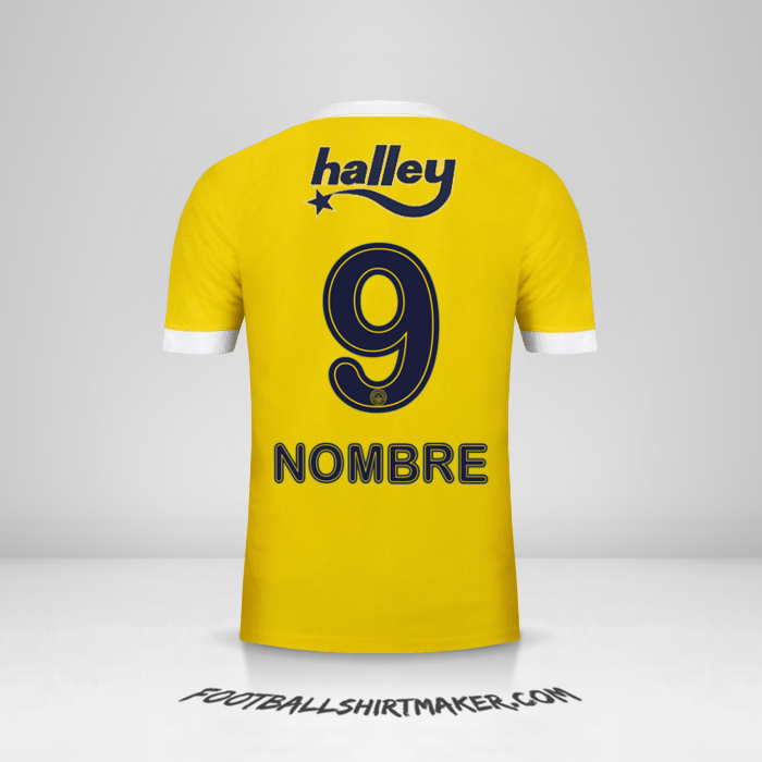 Jersey Fenerbahce SK 2017/18 Visita -  nombre - 9