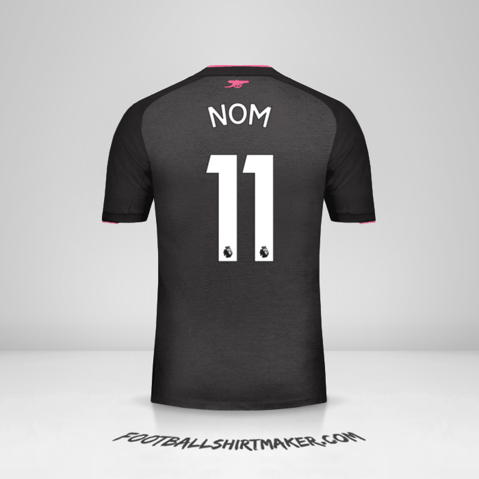 Maillot Arsenal 2017/18 Troisième -  nom - 11