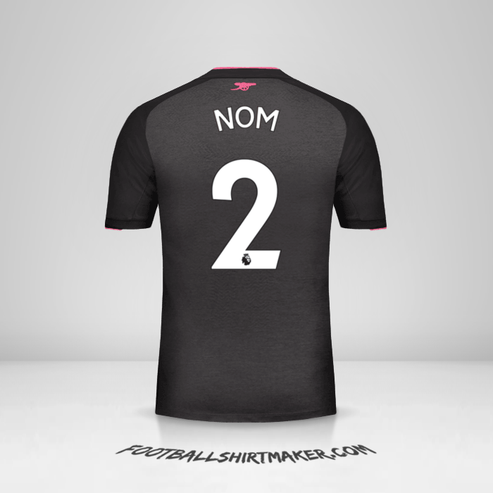 Maillot Arsenal 2017/18 Troisième -  nom - 2