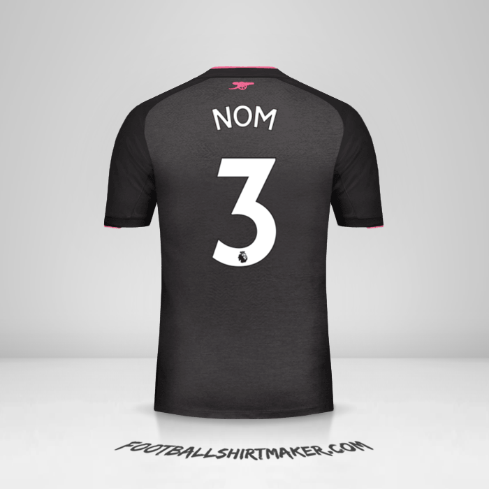 Maillot Arsenal 2017/18 Troisième -  nom - 3
