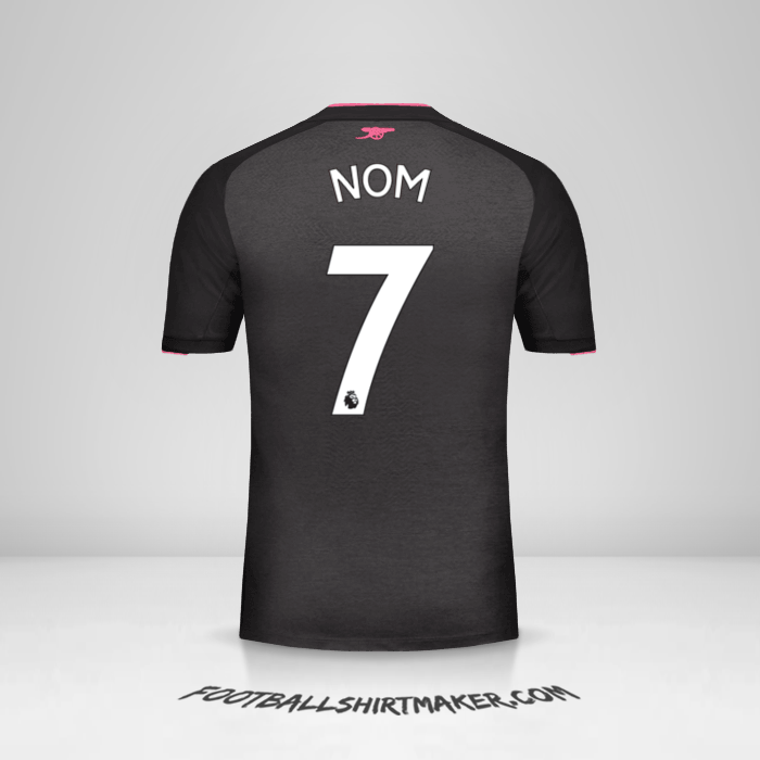 Maillot Arsenal 2017/18 Troisième -  nom - 7