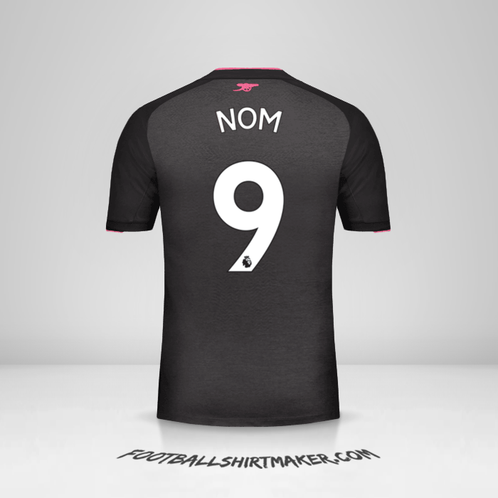 Maillot Arsenal 2017/18 Troisième -  nom - 9