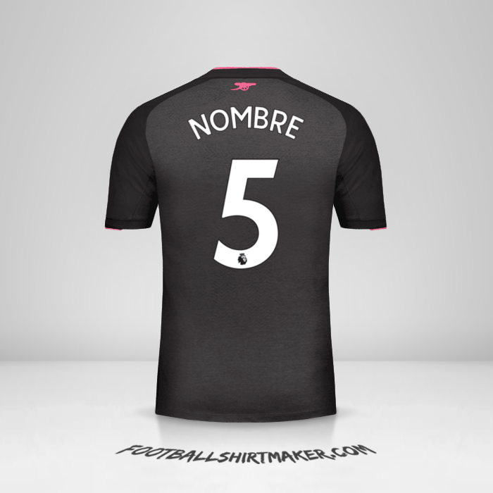 Jersey Arsenal 2017/18 Tercera -  nombre - 5