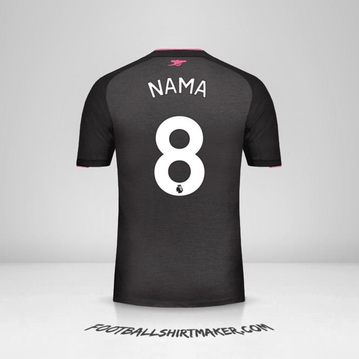 Jersey Arsenal 2017/18 Ketiga -  nama - 8