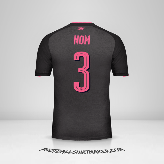 Maillot Arsenal Cup 2017/18 Troisième -  nom - 3