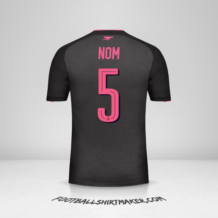 Maillot Arsenal Cup 2017/18 Troisième -  nom - 5