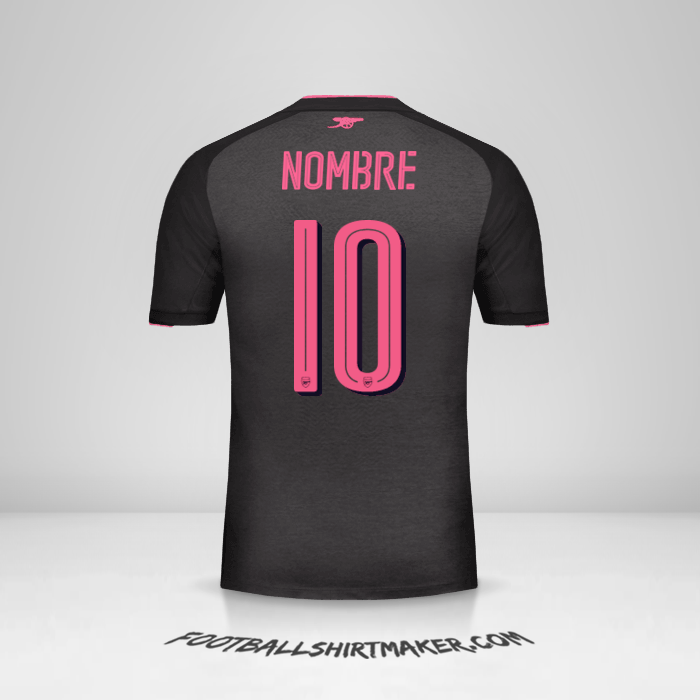 Camiseta Arsenal Cup 2017/18 Tercera -  nombre - 10