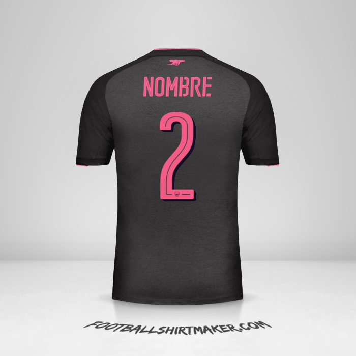 Jersey Arsenal Cup 2017/18 Tercera -  nombre - 2