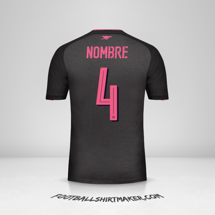 Jersey Arsenal Cup 2017/18 Tercera -  nombre - 4