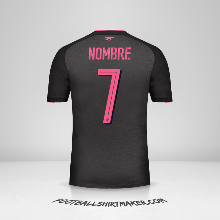 Jersey Arsenal Cup 2017/18 Tercera -  nombre - 7
