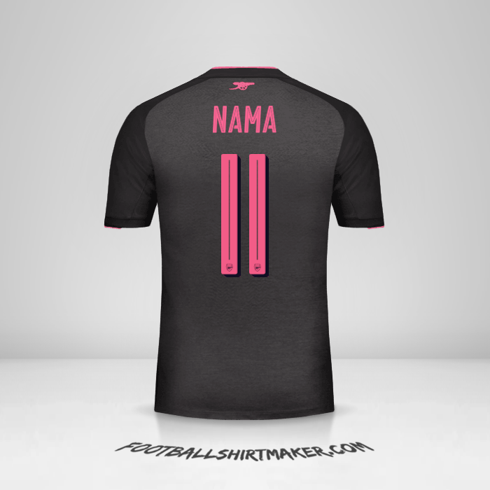 Jersey Arsenal Cup 2017/18 Ketiga -  nama - 11