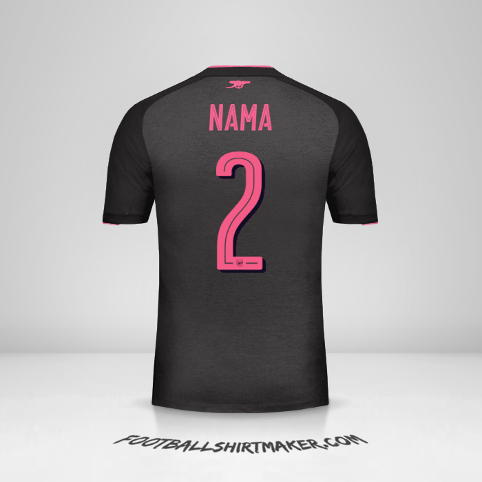 Jersey Arsenal Cup 2017/18 Ketiga -  nama - 2