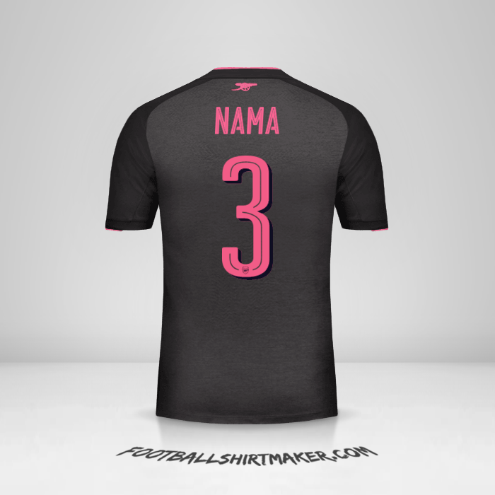 Jersey Arsenal Cup 2017/18 Ketiga -  nama - 3