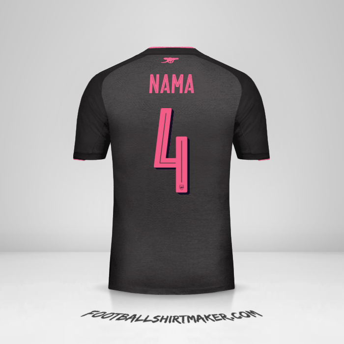 Jersey Arsenal Cup 2017/18 Ketiga -  nama - 4