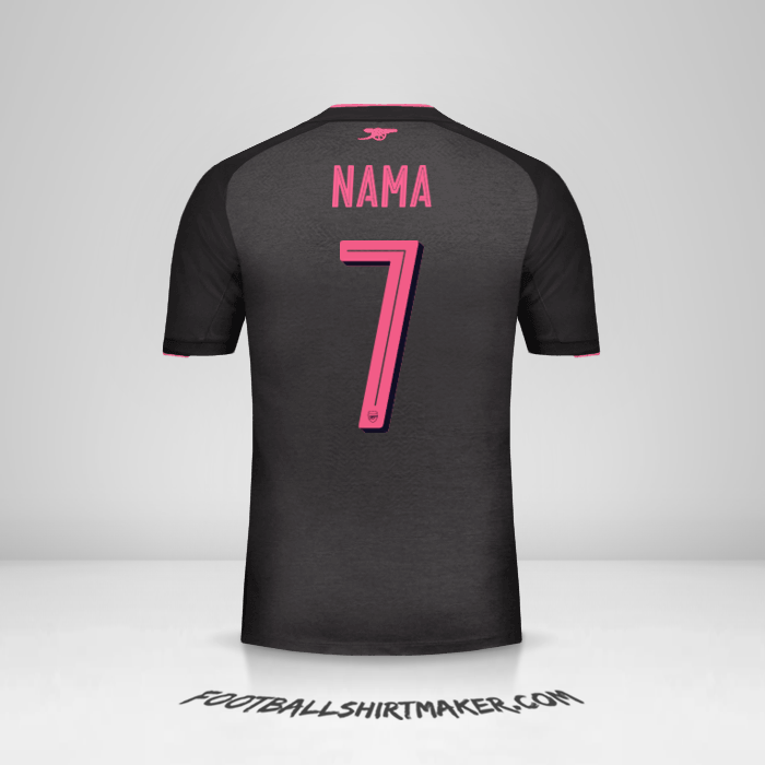 Jersey Arsenal Cup 2017/18 Ketiga -  nama - 7