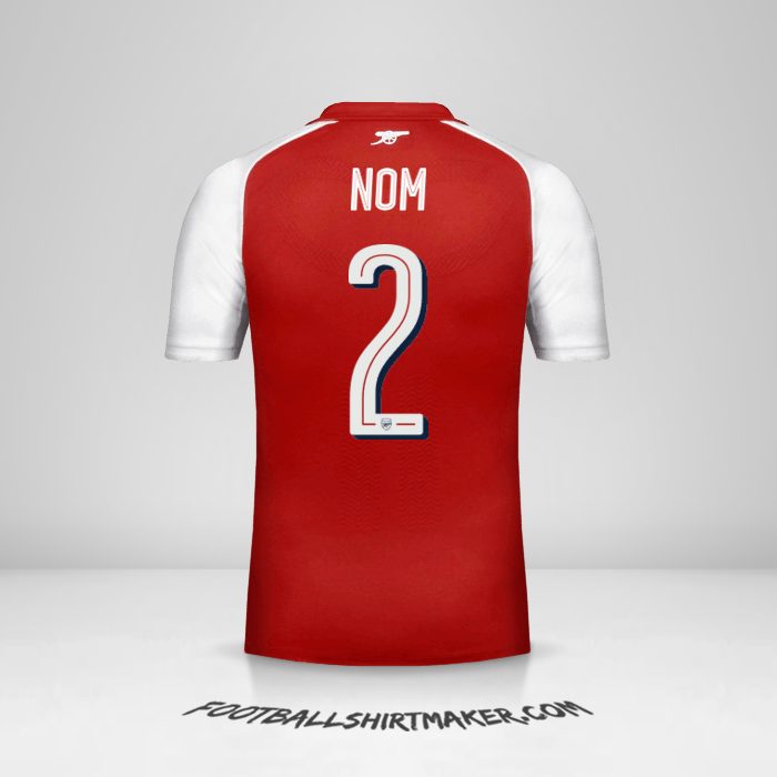 Maillot Arsenal Cup 2017/18 -  nom - 2