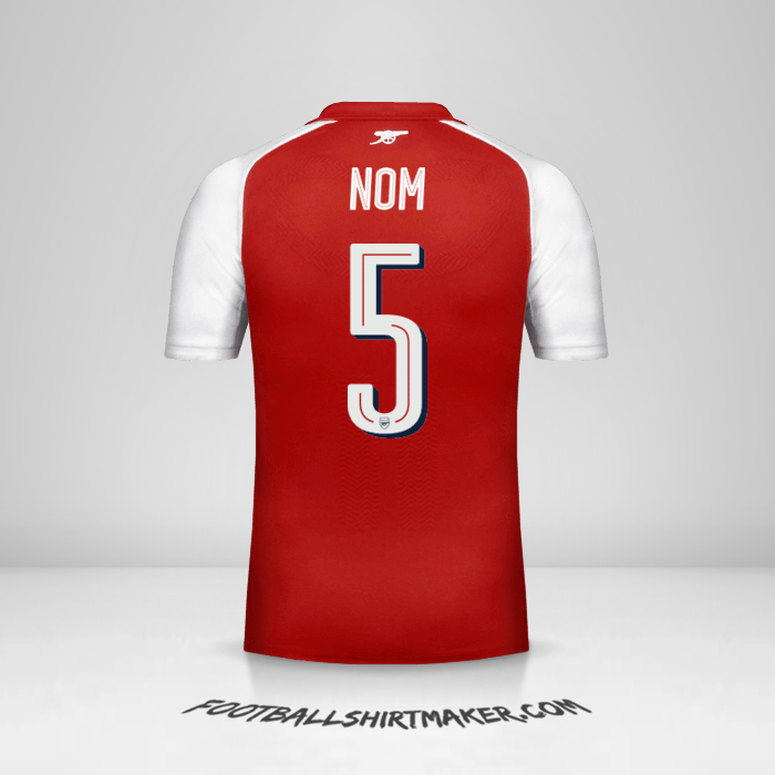 Maillot Arsenal Cup 2017/18 -  nom - 5