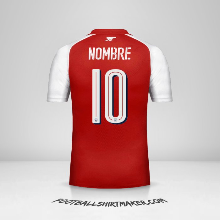 Camiseta Arsenal Cup 2017/18 -  nombre - 10