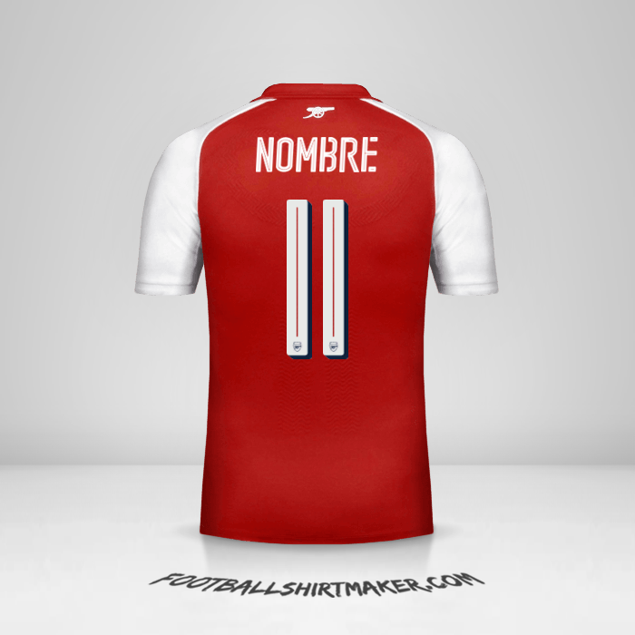 Camiseta Arsenal Cup 2017/18 -  nombre - 11