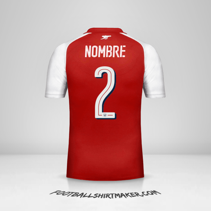 Jersey Arsenal Cup 2017/18 -  nombre - 2