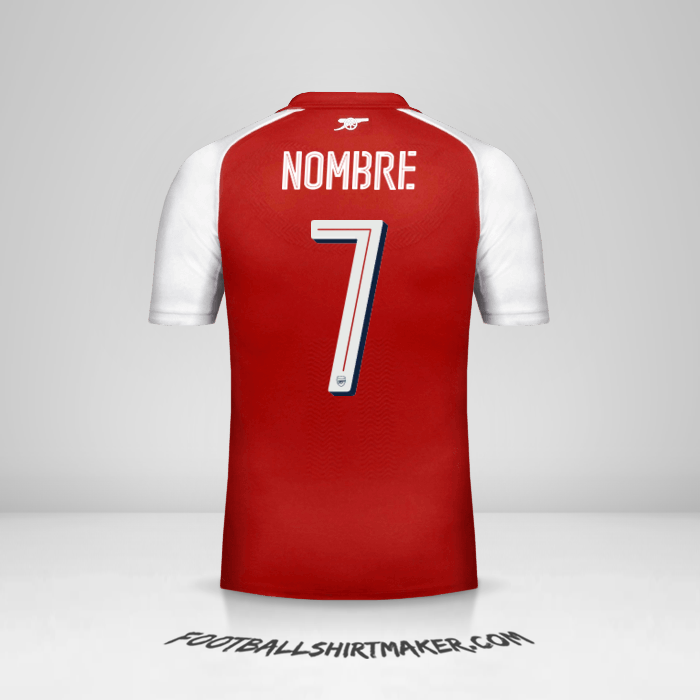 Jersey Arsenal Cup 2017/18 -  nombre - 7