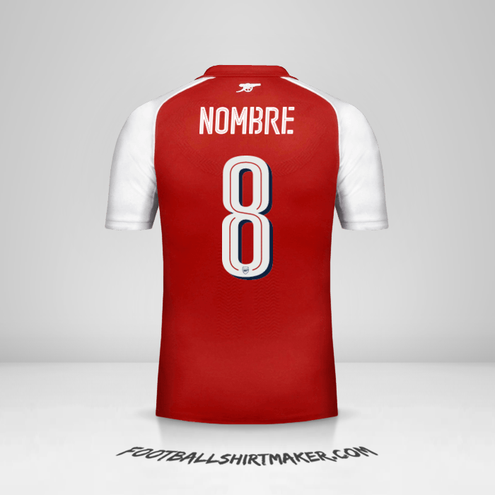 Jersey Arsenal Cup 2017/18 -  nombre - 8
