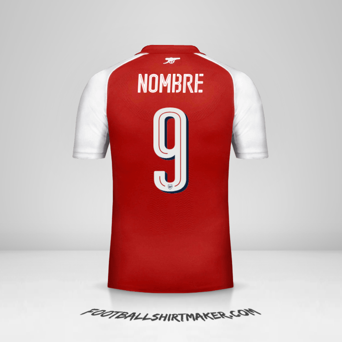 Jersey Arsenal Cup 2017/18 -  nombre - 9