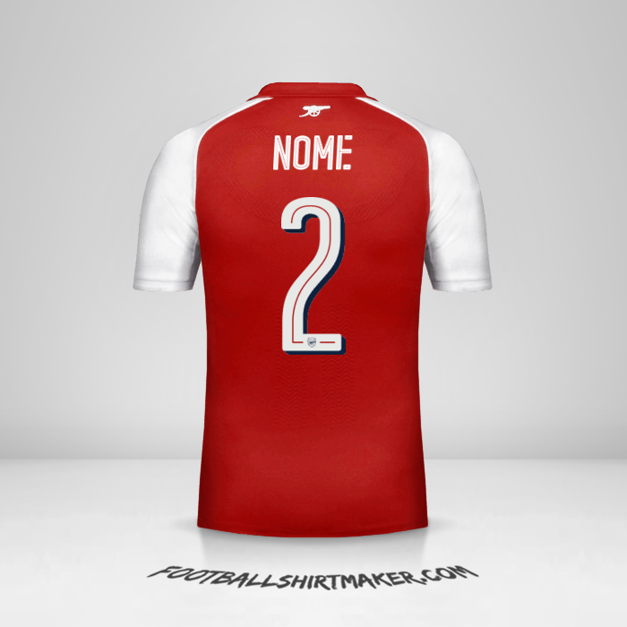 Camisa Arsenal Cup 2017/18 -  nome - 2
