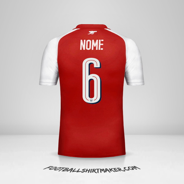 Camisa Arsenal Cup 2017/18 -  nome - 6