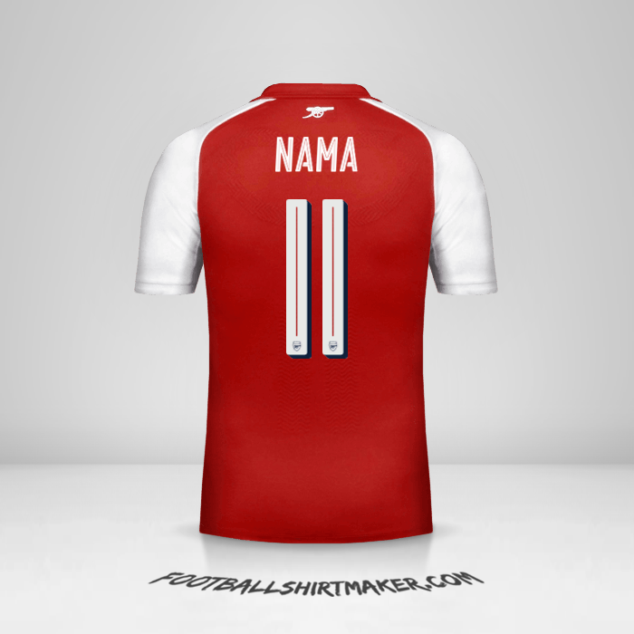 Jersey Arsenal Cup 2017/18 -  nama - 11