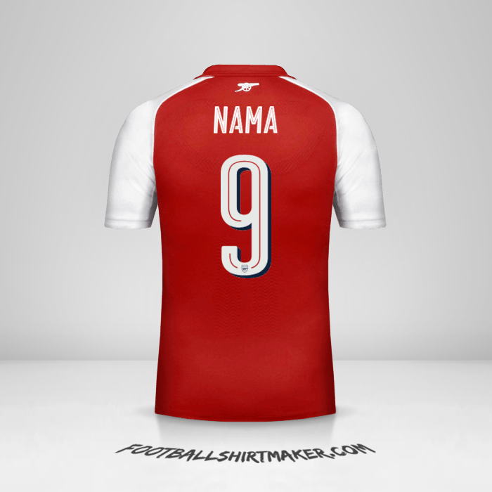 Jersey Arsenal Cup 2017/18 -  nama - 9
