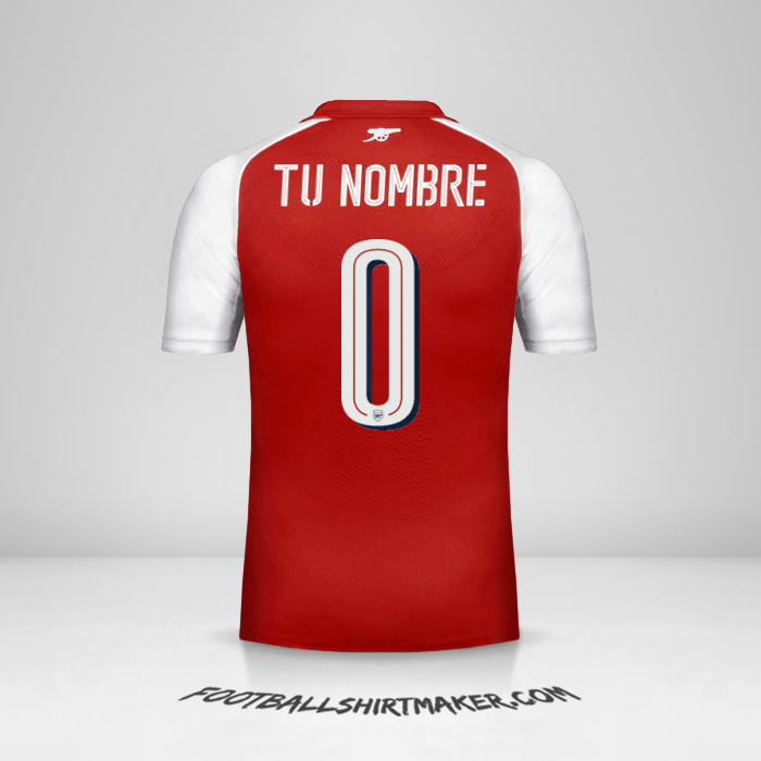 Jersey Arsenal Cup 2017/18 -  tu nombre - 0