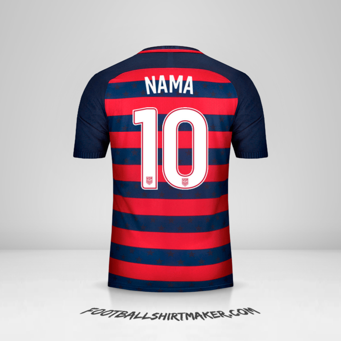 Jersey Amerika Serikat Gold Cup 2017 -  nama - 10